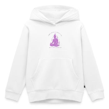 Méditation du feu violet - Sweat Premium à capuche enfant bio - blanc - Devant - AI Model Kid Female (0cm)