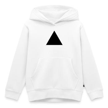Triangle - Sweat Premium à capuche enfant bio - blanc - Devant - AI Model Kid Female (0cm)