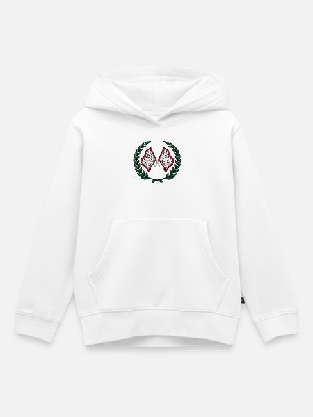 Limousin-Flaggen-Lorbeerkranz - Kinder Premium Organic Hoodie - Weiß