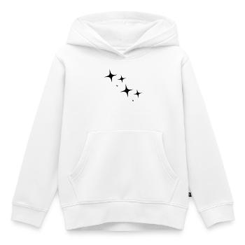 Funkeln - Sterne - Zeichen - Kinder Premium Organic Hoodie - Weiß - Vorne - AI Model Kid Female (0cm)