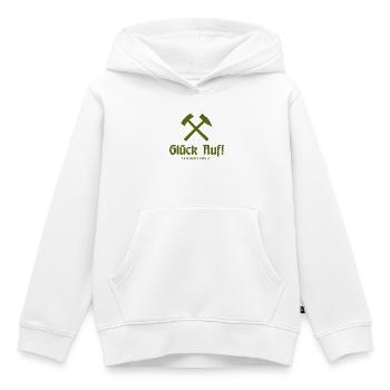 Glück Auf! - Ruhrpott - Zeche - Zollverein - Kinder Premium Organic Hoodie - Weiß - Vorne - AI Model Kid Female (0cm)