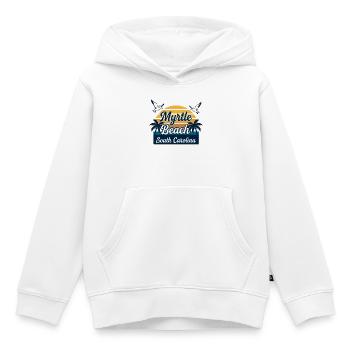 Myrtle Beach, South Carolina Retro-Sonnenuntergangsurlaub - Kinder Premium Organic Hoodie - Weiß - Vorne - AI Model Kid Female (0cm)