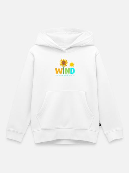 Windrad Windenergie Windkraft - Kinder Premium Organic Hoodie - Weiß