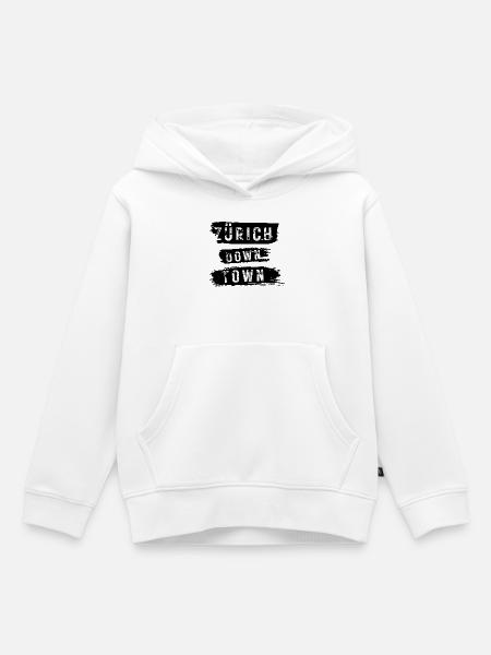Zürich Down Town - Kinder Premium Organic Hoodie - Weiß