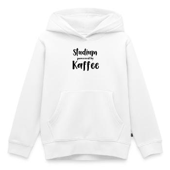 Études réalisées par Kaffee - Sweat Premium à capuche enfant bio - blanc - Devant - AI Model Kid Female (0cm)