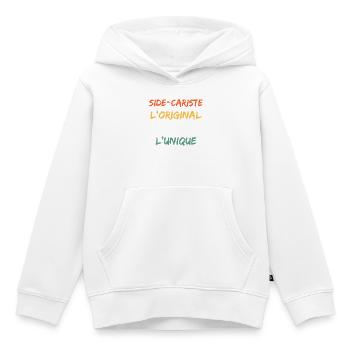 Humour alcool: l’ami qui n’est jamais venu - Sweat Premium à capuche enfant bio - blanc - Devant - AI Model Kid Female (0cm)