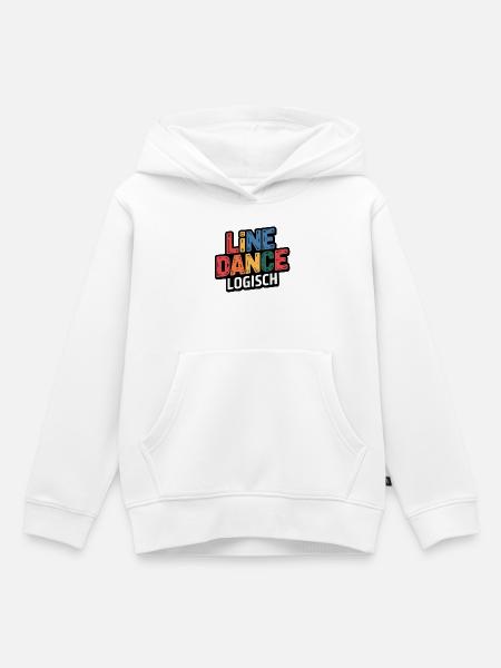 LineDance Logisch Farbig - Kinder Premium Organic Hoodie - Weiß
