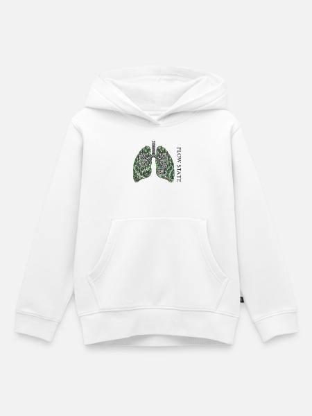 Flusszustand der Waldlungen - Kinder Premium Organic Hoodie - Weiß