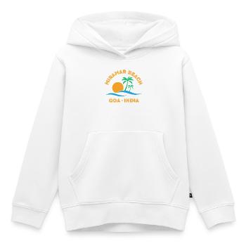 PLAGE DE MIRAM, GOA, INDE - Sweat Premium à capuche enfant bio - blanc - Devant - AI Model Kid Female (0cm)