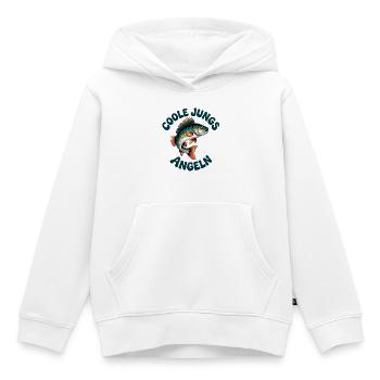 Coole Jungs Angeln Cartoon Motiv - Kinder Premium Organic Hoodie - Weiß - Vorne - AI Model Kid Female (0cm)