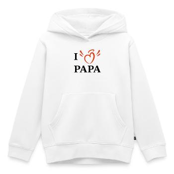 Ich liebe Papa - Kinder Premium Organic Hoodie - Weiß - Vorne - AI Model Kid Female (0cm)