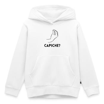 Capiche – Verstehst du? - Kinder Premium Organic Hoodie - Weiß - Vorne - AI Model Kid Female (0cm)