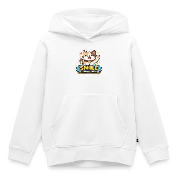 Lächelnde Katze Verwirrt Menschen - Kinder Premium Organic Hoodie - Weiß - Vorne - AI Model Kid Female (0cm)