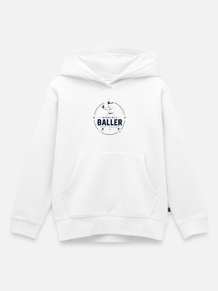 Baseball Baller: Retro-Sportstil - Kinder Premium Organic Hoodie - Weiß