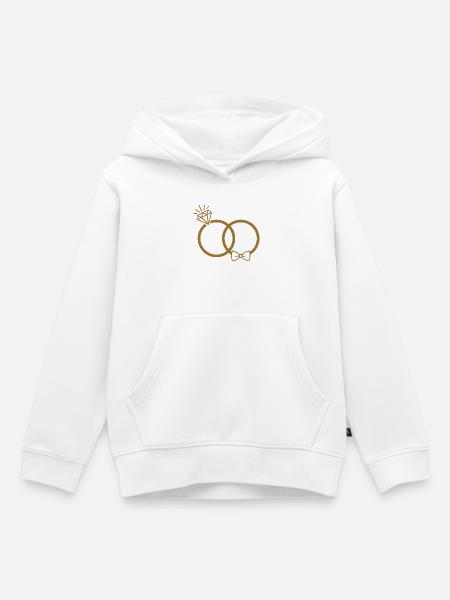 Eheringe - Kinder Premium Organic Hoodie - Weiß