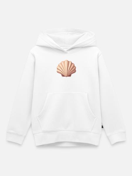 Muschel - Kinder Premium Organic Hoodie - Weiß