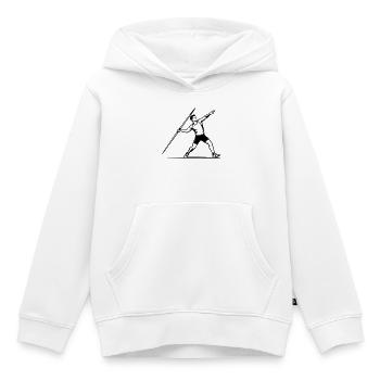 Lancer du javelot - Sweat Premium à capuche enfant bio - blanc - Devant - AI Model Kid Female (0cm)