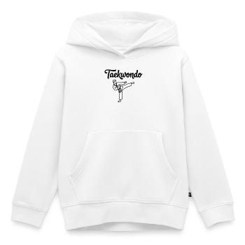 taekwondo - Kids Premium Organic Hoodie - white - Front - AI Model Kid Female (0cm)