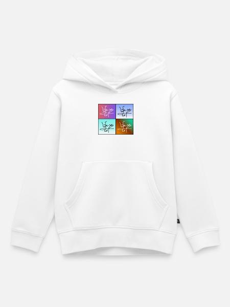 Life is Art - Kinder Premium Organic Hoodie - Weiß