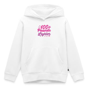 100+ Pfund leichter - Kinder Premium Organic Hoodie - Weiß - Vorne - AI Model Kid Female (0cm)