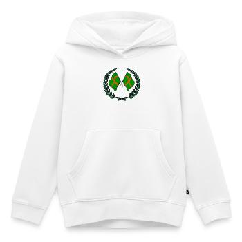 Walking Crest Custom - Kinder Premium Organic Hoodie - Weiß - Vorne - AI Model Kid Female (0cm)