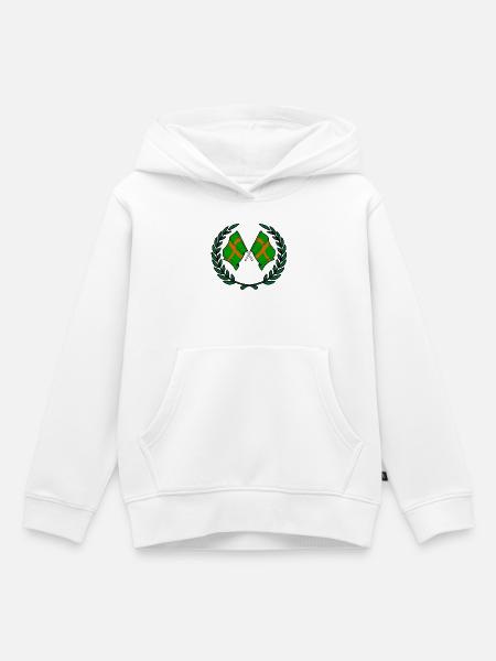 Walking Crest Custom - Kinder Premium Organic Hoodie - Weiß