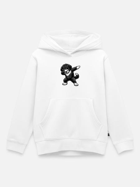 Dabbing Portugiesischer Wasserhund - Kinder Premium Organic Hoodie - Weiß