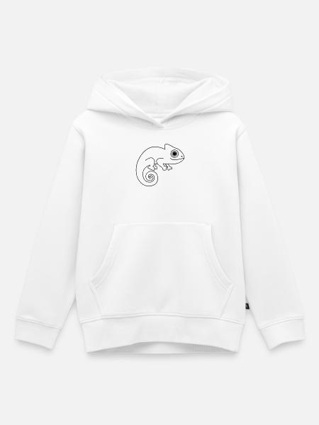 Chamäleon - Kinder Premium Organic Hoodie - Weiß