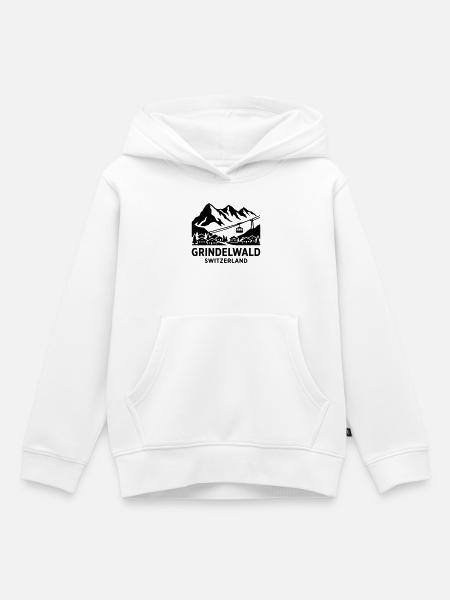 Grindelwald Schweiz - Kinder Premium Organic Hoodie - Weiß
