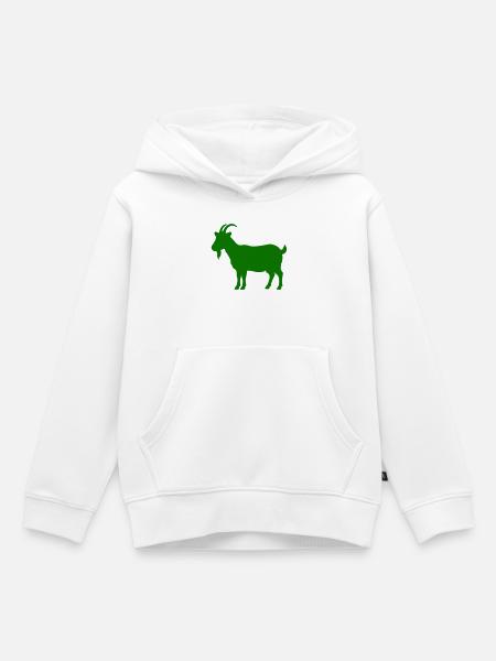 ziege_tier - Kinder Premium Organic Hoodie - Weiß