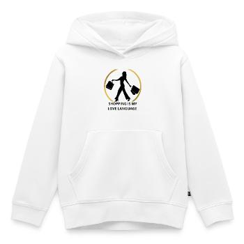 Anneau doré minimaliste - Sweat Premium à capuche enfant bio - blanc - Devant - AI Model Kid Female (0cm)