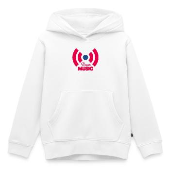 Rave Music Neon Signal - Kids Premium Organic Hoodie - white - Front - AI Model Kid Female (0cm)