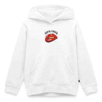 Art pop léopard à lèvres - Sweat Premium à capuche enfant bio - blanc - Devant - AI Model Kid Female (0cm)