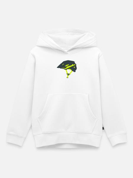 Enduro Fahrradhelm Grafik - Kinder Premium Organic Hoodie - Weiß