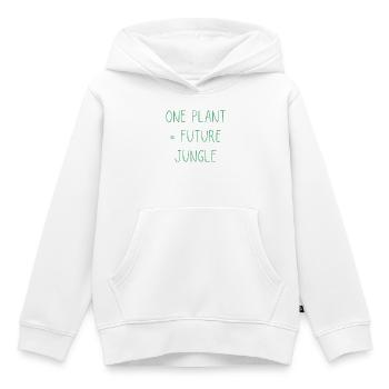 Une Plante Future Jungle | Amateur de plantes drôle - Sweat Premium à capuche enfant bio - blanc - Devant - AI Model Kid Female (0cm)