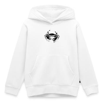 Schwarze Spritzkrabbe - Kinder Premium Organic Hoodie - Weiß - Vorne - AI Model Kid Female (0cm)