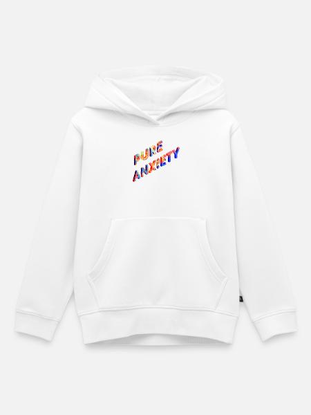 Punk Anxiety Neon-Splash - Kinder Premium Organic Hoodie - Weiß