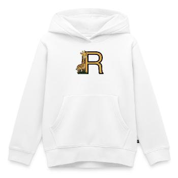 Giraffe mit goldenem R - Kinder Premium Organic Hoodie - Weiß - Vorne - AI Model Kid Female (0cm)