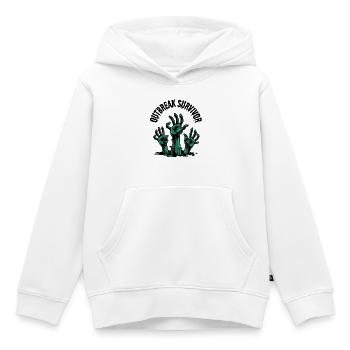Outbreak Survivor Zombie Hände Horror Geschenk - Kinder Premium Organic Hoodie - Weiß - Vorne - AI Model Kid Female (0cm)