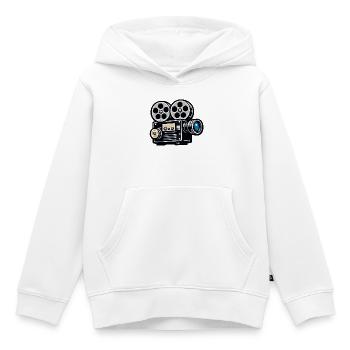 Vintage Filmprojektor Illustration - Kinder Premium Organic Hoodie - Weiß - Vorne - AI Model Kid Female (0cm)