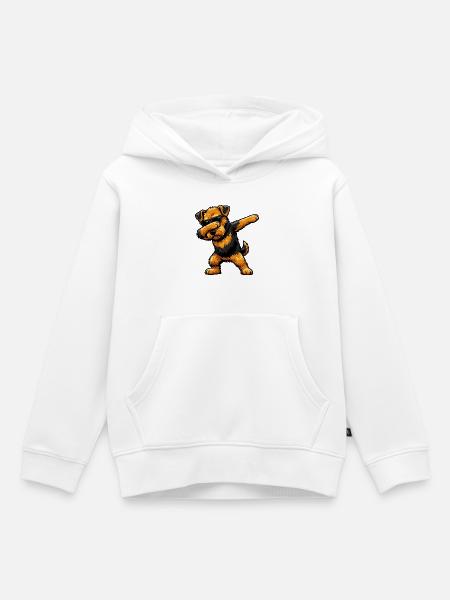 Dabbing Airedale Terrier - Kinder Premium Organic Hoodie - Weiß
