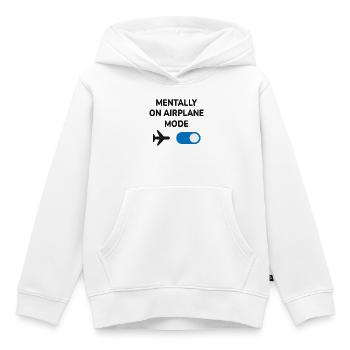 Mental im Flugmodus lustige Reise-Introvertierter - Kinder Premium Organic Hoodie - Weiß - Vorne - AI Model Kid Female (0cm)