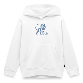 Löwe Eishockey Silhouette - Kinder Premium Organic Hoodie - Weiß - Vorne - AI Model Kid Female (0cm)