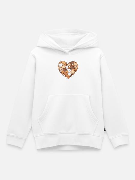 Katzenherz: Kuschel-Cosmos - Kinder Premium Organic Hoodie - Weiß