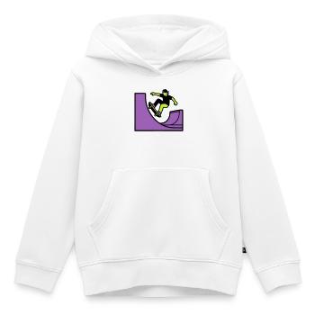 Skateboard Halfpipe Grafik - Kinder Premium Organic Hoodie - Weiß - Vorne - AI Model Kid Female (0cm)