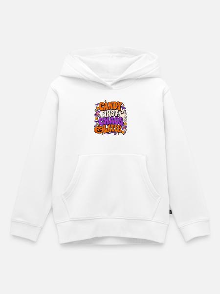Halloween Spruch - Kinder Premium Organic Hoodie - Weiß