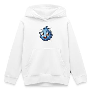 Kawaii Wassertropfen Smile - Kinder Premium Organic Hoodie - Weiß - Vorne - AI Model Kid Female (0cm)