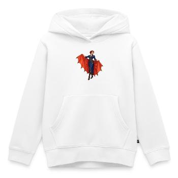 Vampir-Diva mit roten Flügeln - Kinder Premium Organic Hoodie - Weiß - Vorne - AI Model Kid Female (0cm)