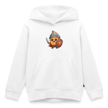 Bananenritter mit Schild und Schwert - Kinder Premium Organic Hoodie - Weiß - Vorne - AI Model Kid Female (0cm)