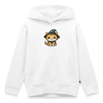Katzenzauberer Kätzchen - Kinder Premium Organic Hoodie - Weiß - Vorne - AI Model Kid Female (0cm)